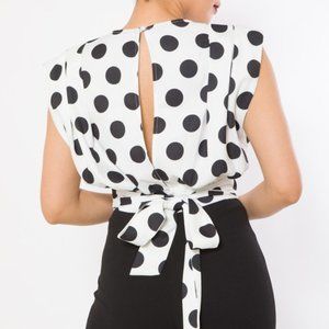 Polka Dot Print Fashion Crop Top